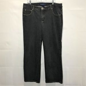 Avenue Jeans Plus Size 18 Average High Rise Stretch 5 Pockets Straight Wide Leg